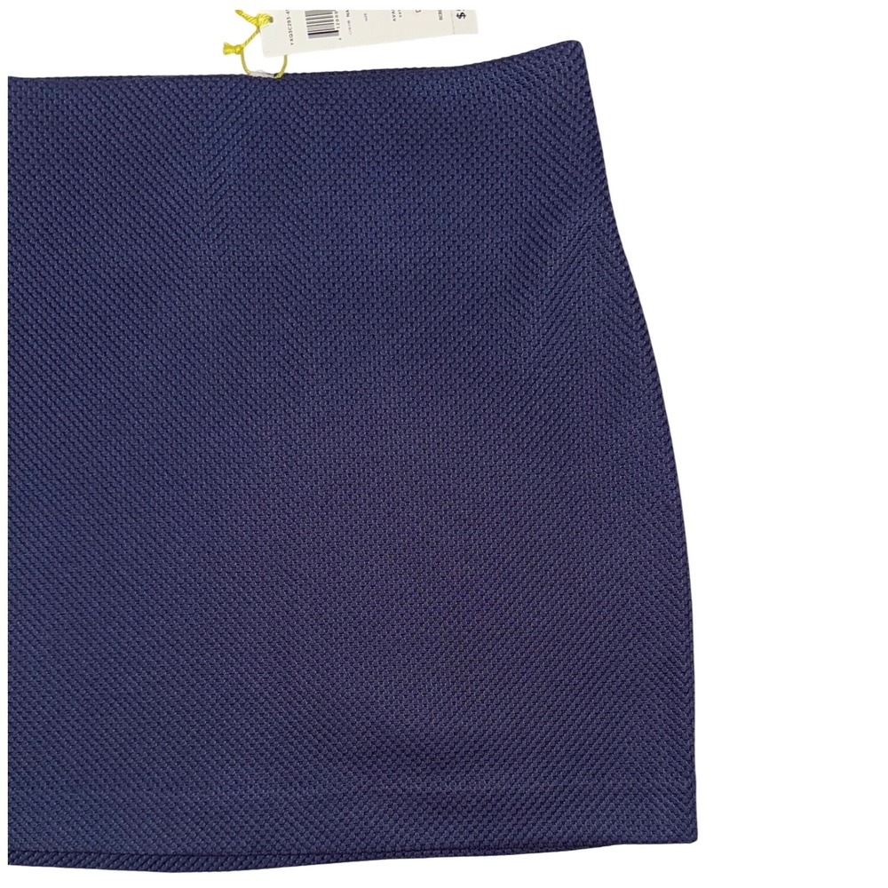 BCBGeneration Navy Blue Textured Knit Mini Skirt XS NEW - Picture 3 of 7